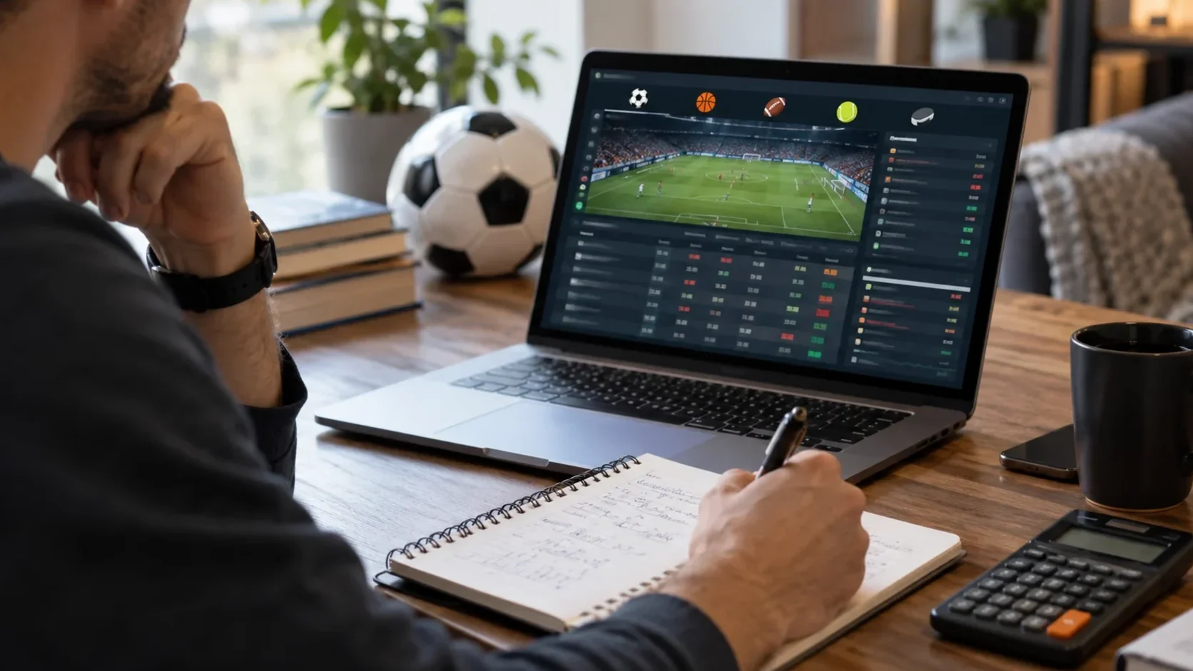 Soccer betting analysis workspace used to study exact score outcomes