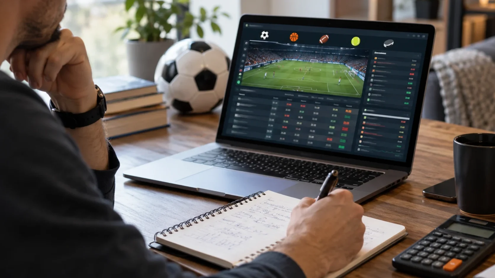 Canadian bettor comparing soccer Draw No Bet prices on a laptop at home