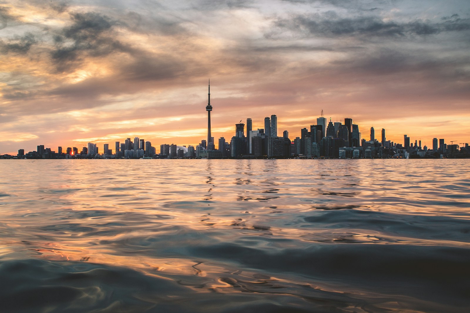 Toronto skyline across Lake Ontario